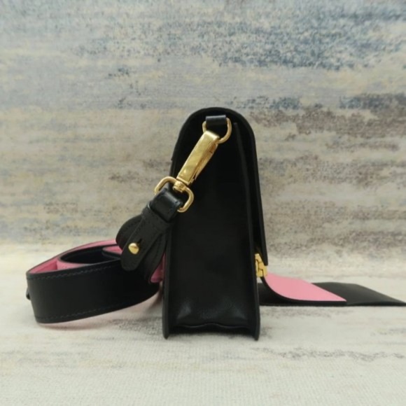 Authentic Prada Cahier Ribbon Mulitcolor Leather Shoulder Bag Lux550-100125 - Picture 4 of 12